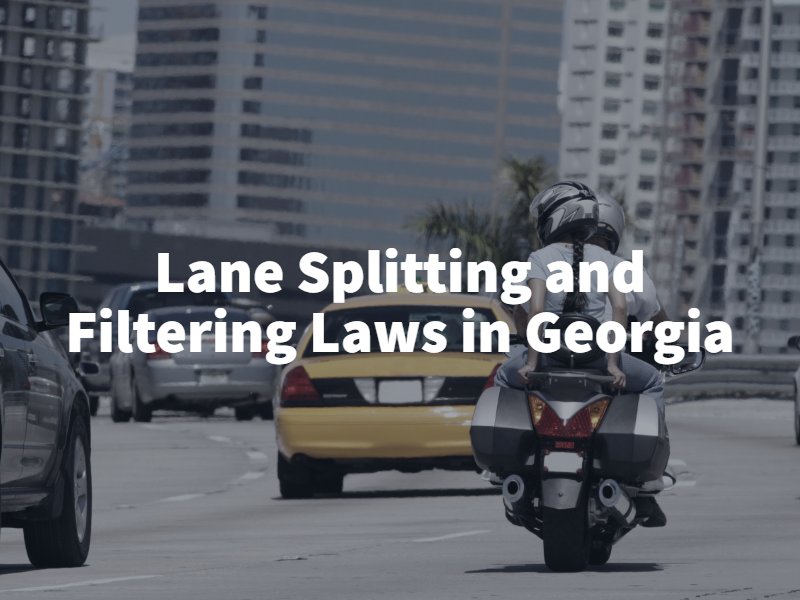 Banner for motorcycle lane splitting and lane filtering laws in Georgia